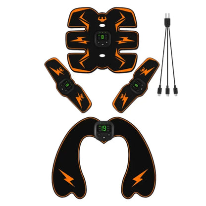 Rechargeable ABS Muscle Stimulator – Wireless Ab Toner with 8 Modes & 29 Intensity Levels