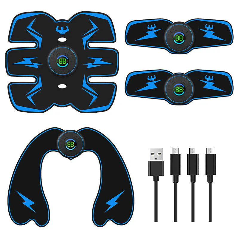 Rechargeable ABS Muscle Stimulator – Wireless Ab Toner with 8 Modes & 29 Intensity Levels