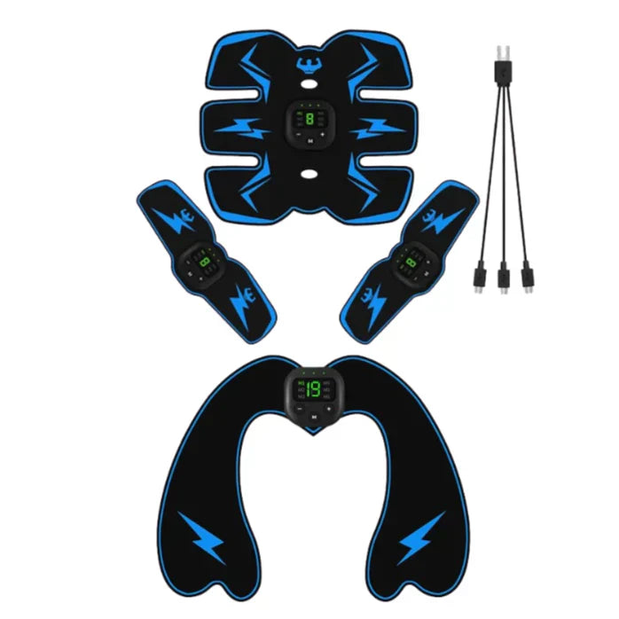 Rechargeable ABS Muscle Stimulator – Wireless Ab Toner with 8 Modes & 29 Intensity Levels