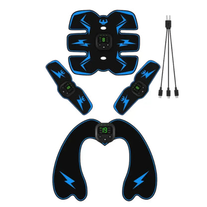 Rechargeable ABS Muscle Stimulator – Wireless Ab Toner with 8 Modes & 29 Intensity Levels