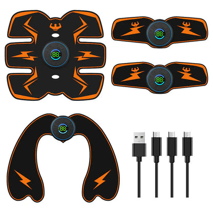 Rechargeable ABS Muscle Stimulator – Wireless Ab Toner with 8 Modes & 29 Intensity Levels