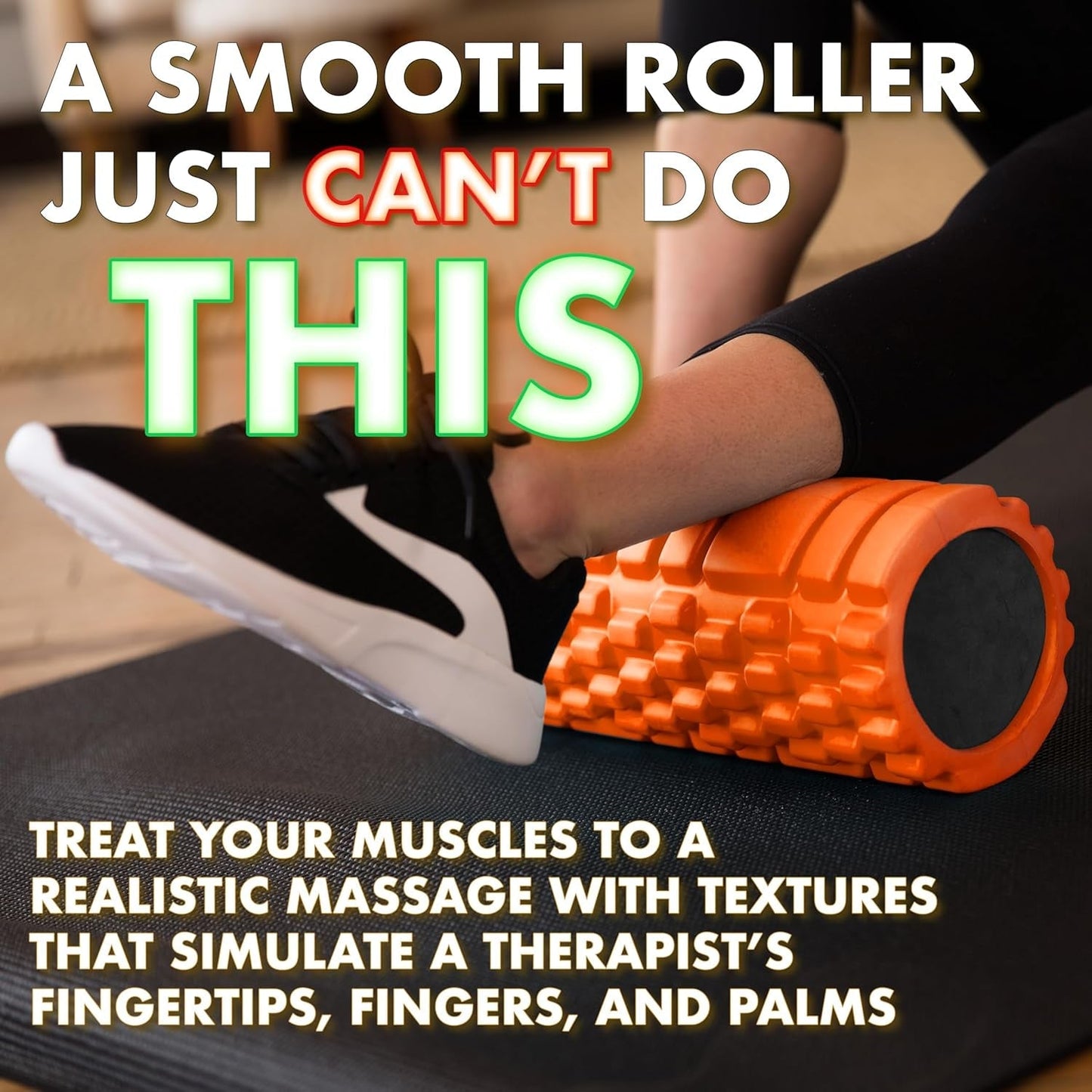 Foam Roller - Medium Density Deep Tissue Massager for Muscle Massage and Myofascial Trigger Point Release, with 4K Ebook