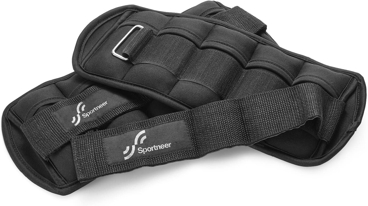 Adjustable Ankle Weights 1 Pair 2 4 6 8 10 Lbs Leg Weight Straps for Women Men, Weighted Ankle Weights Set for Gym,Fitness, Workout,Walking, Jogging,1-5 Lbs Each Ankle, 1 Pair 2-10 Lbs