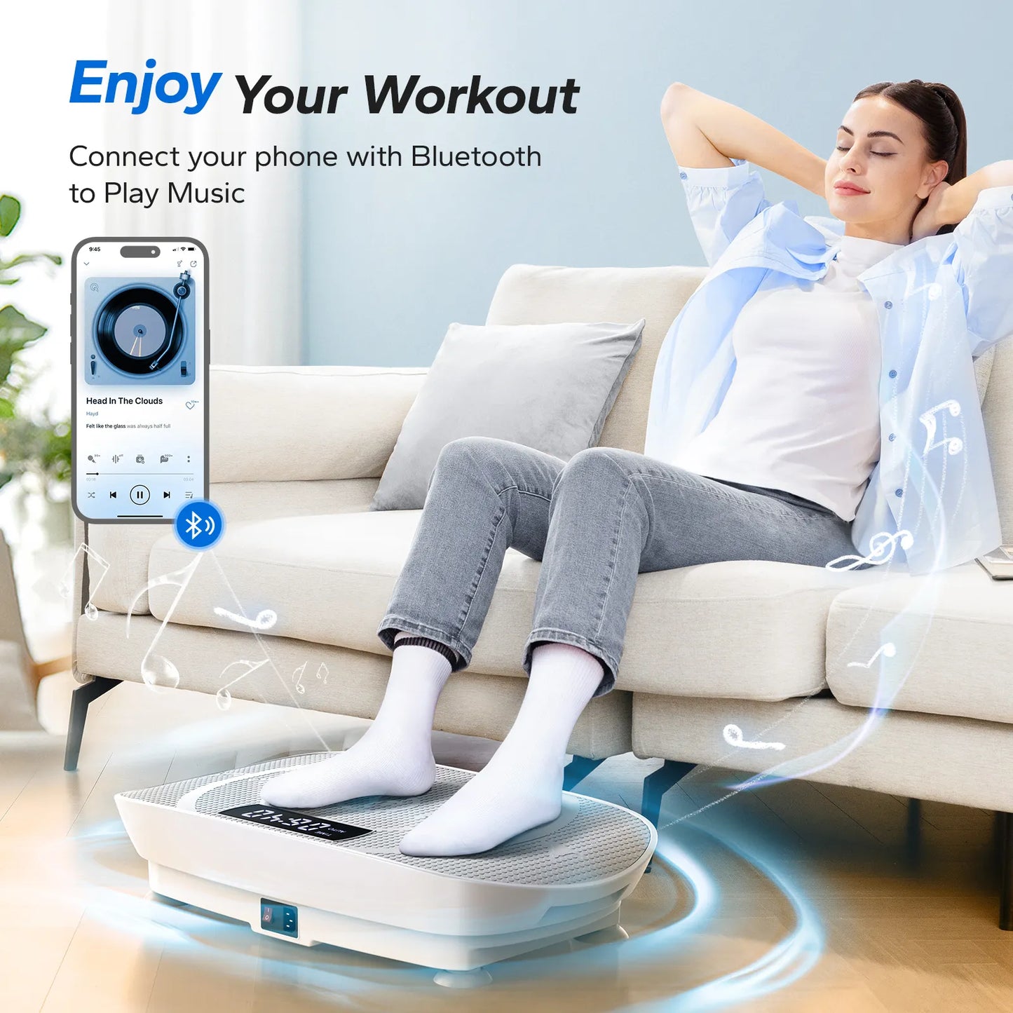 CV30 Pro Whole Body Curved Vibration Fitness Plate