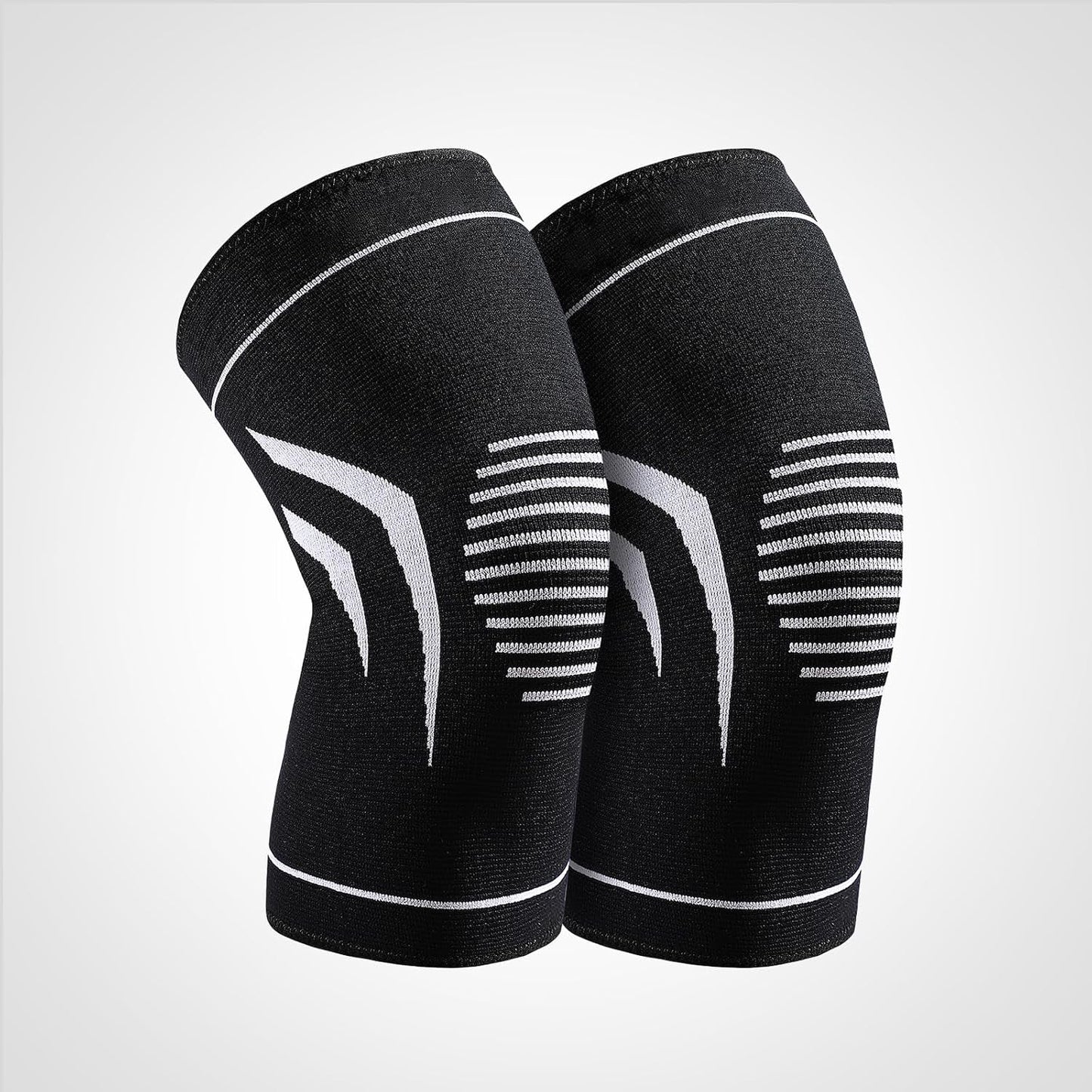 Knee Braces for Pain Relief, 2 Pack Thin Compression Sleeves for Meniscus Tears, Arthritis, ACL Support, Joint Recovery, Women Men, Teenagers Ideal for Workouts and Running