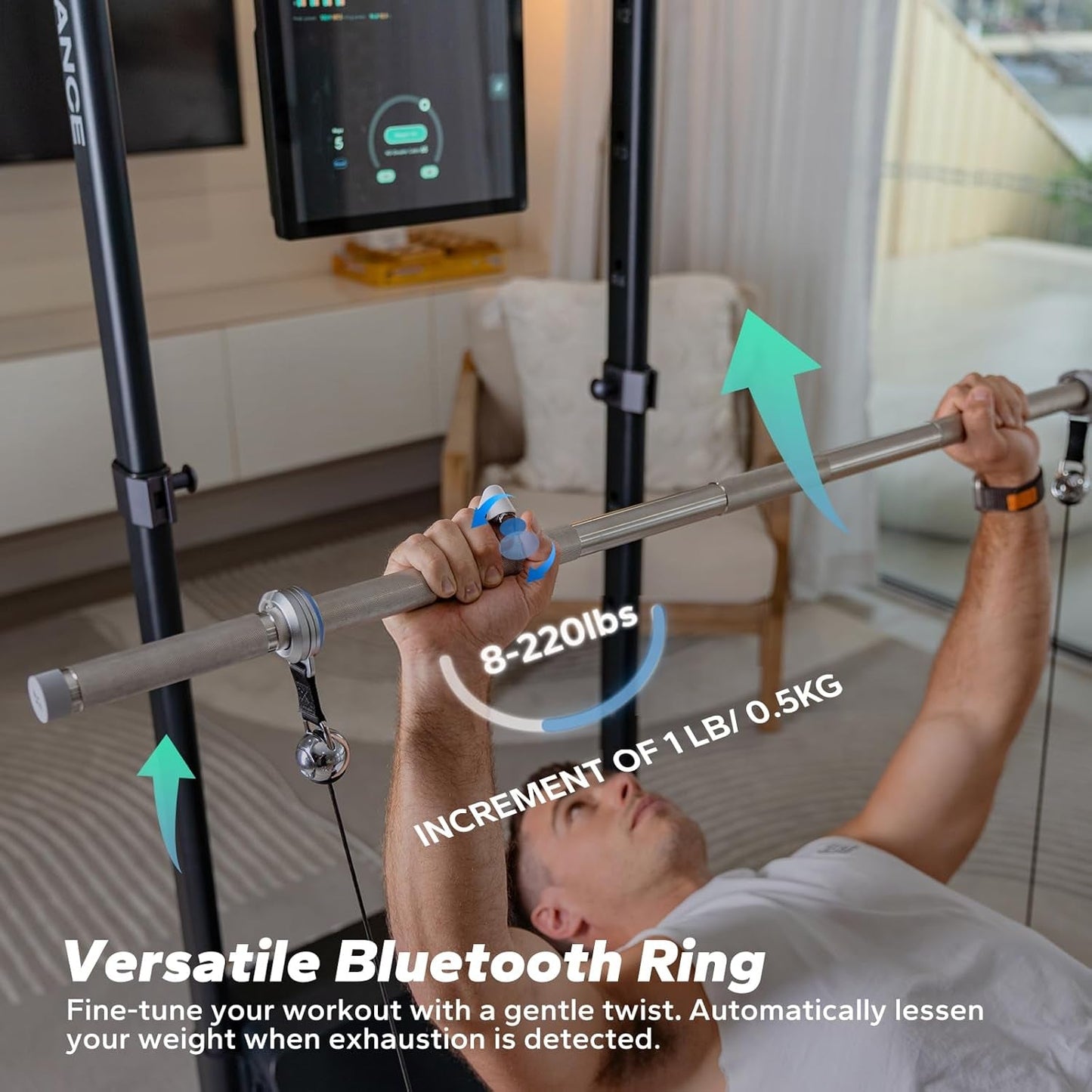Smart Home Gym System, Gym Monster Multifunctional Smith Machine Home Gym Power Cage, All-In-One Cable Machine for Home Workout, Full Body Strength Training Fitness Exercise Machine