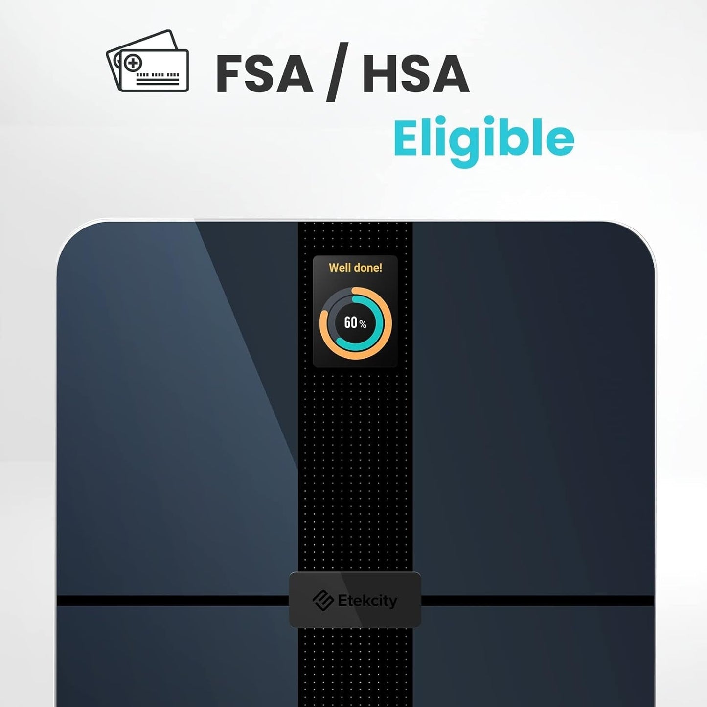 Smart Scale for Body Weight Fat, FSA HSA Eligible, Digital Bathroom Weighing Machine for Accurate BMI Muscle Mass Composition, Home Use Apple Health Compatible Fitness Equipment
