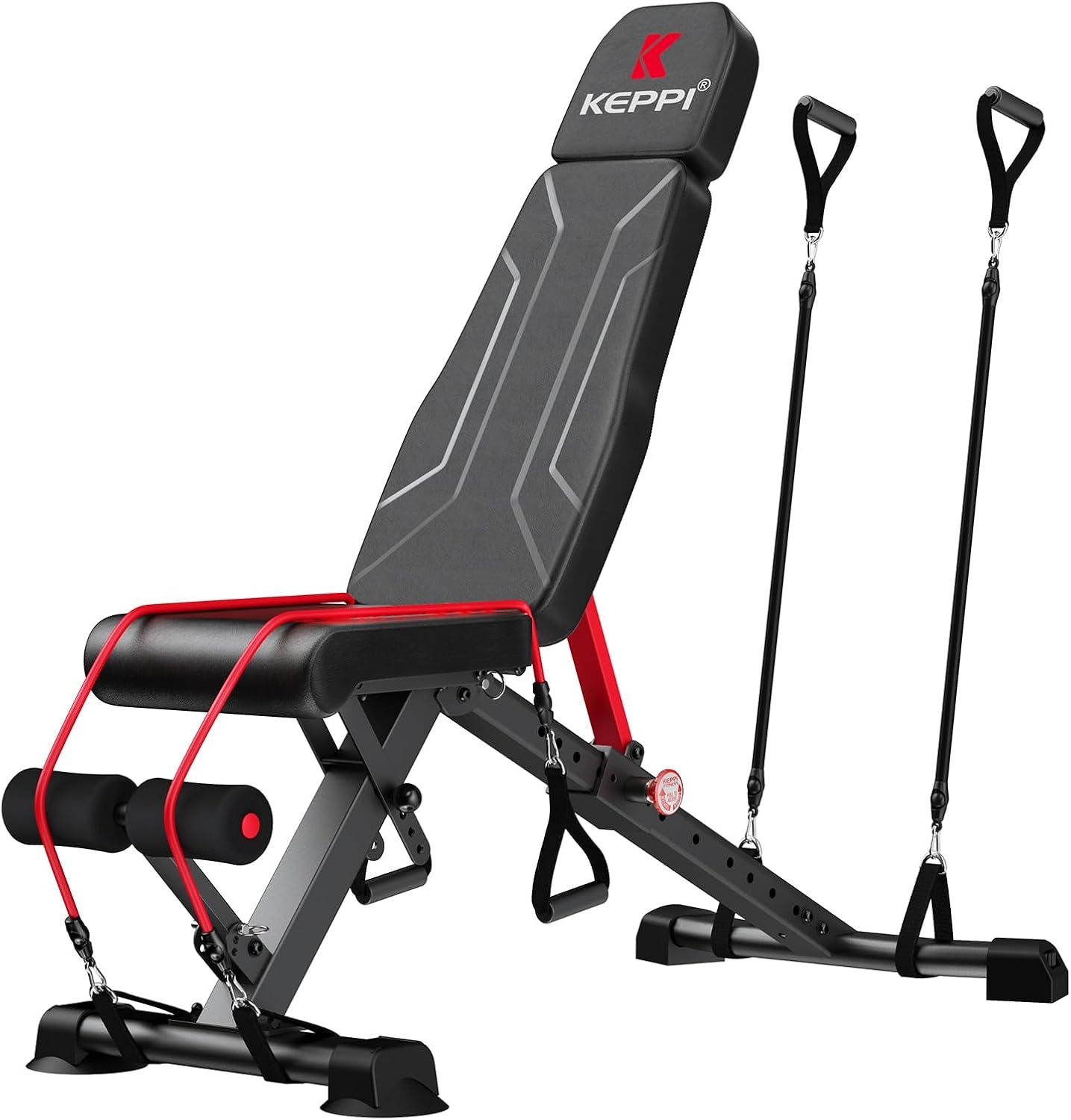 900LB Weight Bench, Adjustable Foldable Workout Bench Press for Full Body Strength Training, Incline Decline Bench with Fast Folding - New Version
