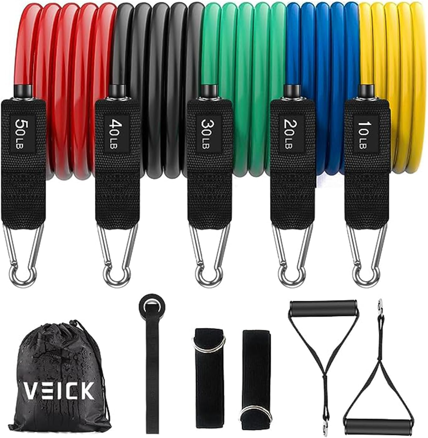 Resistance Bands, Exercise Bands, Workout Bands, Resistance Bands for Working Out with Handles for Men and Women, Exercising Bands for Fitness Weights Work Out at Home